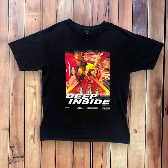 10 Deep T Shirt Graphic Deep Inside Adult Film Size Large Made in USA - Picture 1 of 4